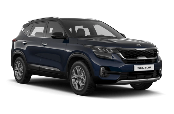 KIA Seltos Dark Ocean Blue / Cherry Black