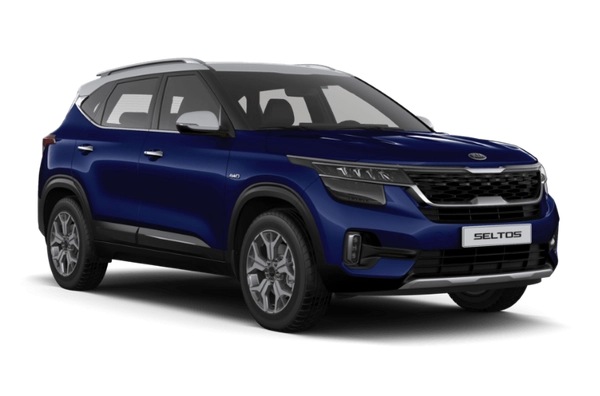 KIA Seltos Dark Ocean Blue / Clear White
